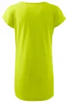 Дамска дълга тениска / рокля, липово зелено