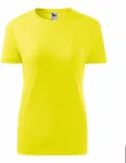Дамска класическа тениска, лимонено жълто