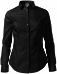 Дамска памучна блуза с дълъг ръкав, черен