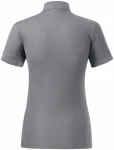 Дамска поло тениска от органичен памук, светло сребро