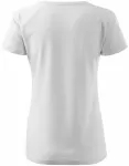 Дамска приталена тениска с ръкав реглан, Бял