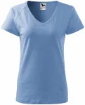 Дамска приталена тениска с ръкав реглан, небесно синьо