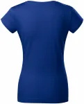 Дамска приталена тениска с V-образно деколте, кралско синьо