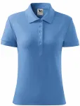 Дамска проста риза поло, небесно синьо