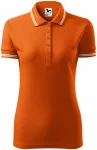 Дамска риза поло контра, оранжево