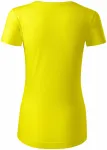 Дамска тениска от органичен памук, лимонено жълто
