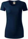 Дамска тениска от органичен памук, тъмно синьо