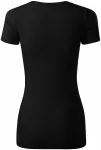 Дамска тениска с декоративни шевове, черен