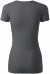 Дамска тениска с декоративни шевове, светло сив