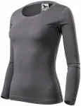 Дамска тениска с дълъг ръкав, стоманено сиво