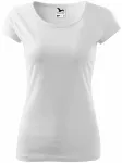 Дамска тениска с много къс ръкав, Бял