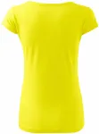 Дамска тениска с много къс ръкав, лимонено жълто