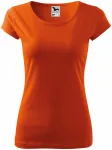 Дамска тениска с много къс ръкав, оранжево