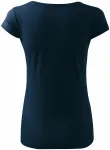 Дамска тениска с много къс ръкав, тъмно синьо