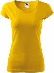 Дамска тениска с много къс ръкав, жълт