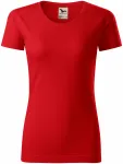Дамска тениска, текстуриран органичен памук, червен