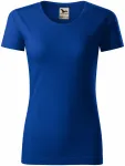 Дамска тениска, текстуриран органичен памук, кралско синьо