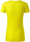 Дамска тениска, текстуриран органичен памук, лимонено жълто