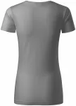Дамска тениска, текстуриран органичен памук, светло сребро