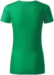 Дамска тениска, текстуриран органичен памук, трева зелено