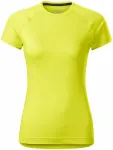 Дамска тениска за спорт, неоново жълто