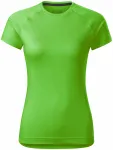 Дамска тениска за спорт, ябълково зелено