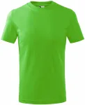 Детска семпла тениска, ябълково зелено