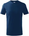 Детска семпла тениска, среднощно синьо