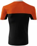 Двуцветна памучна тениска, оранжево