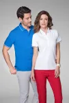 Мъжка контрастираща поло риза | Дамска риза поло с къс ръкав