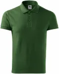 Мъжка елегантна поло риза, бутилка зелено