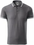 Мъжка контра контра риза, стоманено сиво