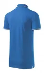 Мъжка контрастираща поло риза, океанско синьо