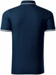 Мъжка контрастираща поло риза, тъмно синьо