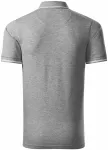 Мъжка контрастираща поло риза, тъмно сив мрамор