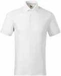 Мъжка поло тениска от органичен памук, Бял
