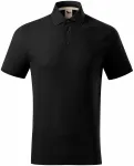 Мъжка поло тениска от органичен памук, черен