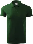 Мъжка проста риза поло, бутилка зелено