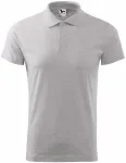 Мъжка проста риза поло, светло сив мрамор