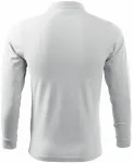 Мъжка риза поло с дълъг ръкав, Бял