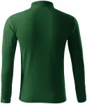 Мъжка риза поло с дълъг ръкав, бутилка зелено