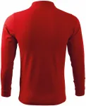 Мъжка риза поло с дълъг ръкав, червен