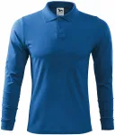 Мъжка риза поло с дълъг ръкав, светло синьо