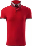 Мъжка риза поло с яка нагоре, формула червено