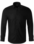 Мъжка риза с дълъг ръкав Slim fit, черен