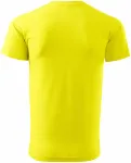 Мъжка семпла тениска, лимонено жълто