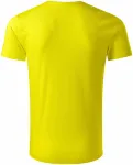 Мъжка тениска от органичен памук, лимонено жълто