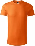 Мъжка тениска от органичен памук, оранжево