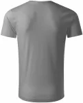 Мъжка тениска от органичен памук, светло сребро