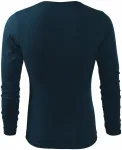 Мъжка тениска с дълъг ръкав, тъмно синьо